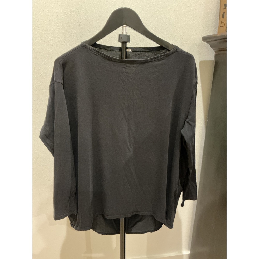Lululemon Womens Black Long Sleeve Boat Neck Oversized Activewear Top